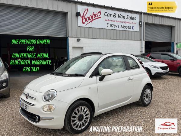 Fiat 500C 1.2 ECO Lounge Convertible 2dr Petrol Manual Euro 6 (s/s) (69 bhp)
