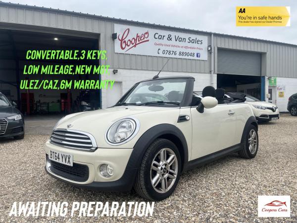 MINI Convertible 1.6 One Convertible 2dr Petrol Manual Euro 6 (98 ps)