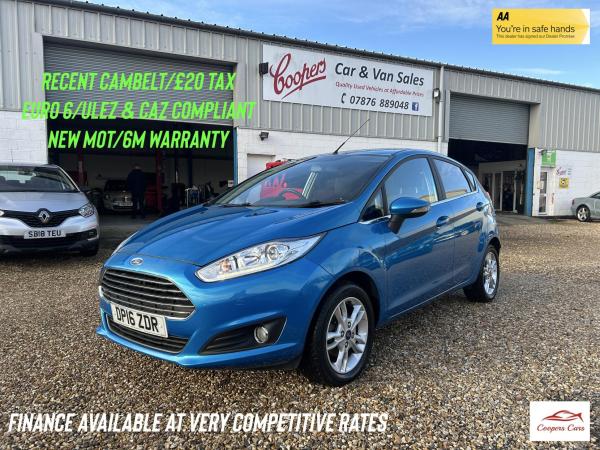 Ford Fiesta 1.5 TDCi Zetec Hatchback 5dr Diesel Manual Euro 6 (75 ps)